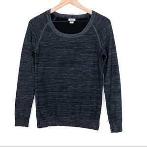 Mossimo Black Heather Raglan Crew Neck Sweater